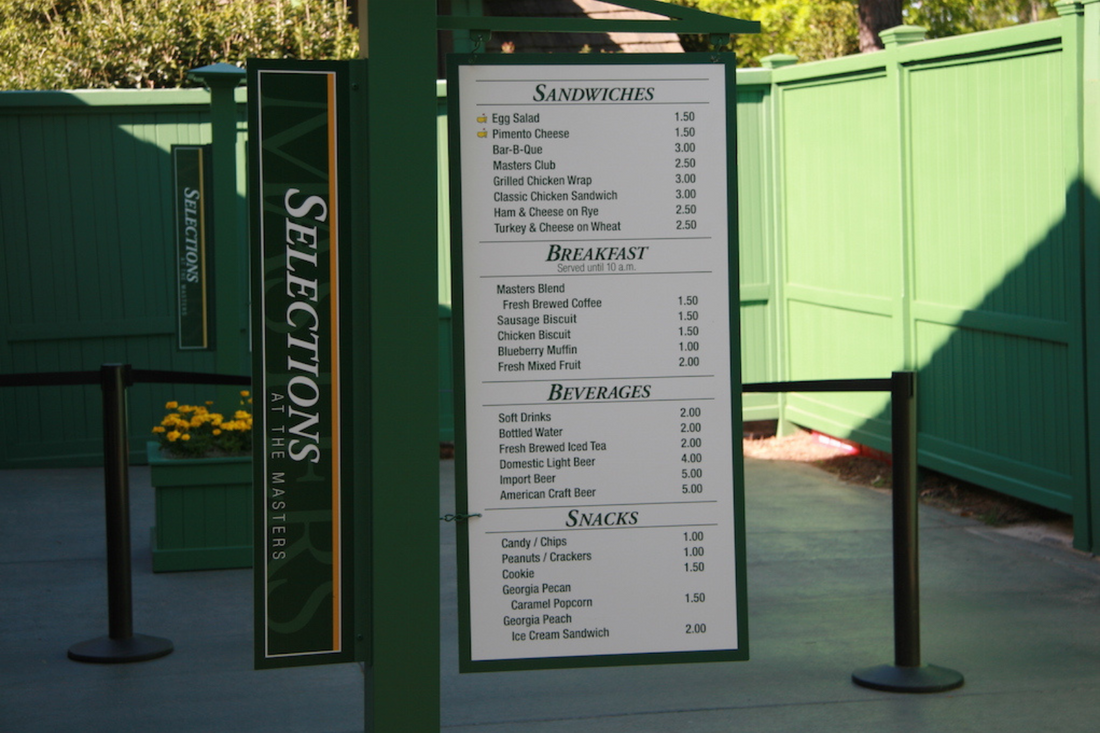 What food is served at the Masters?