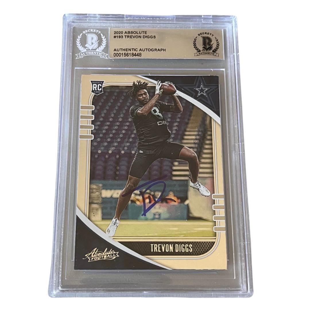 Trevon Diggs Signed 2020 Panini Absolute Rookie Card #193 Beckett Authentication - Fan Arch