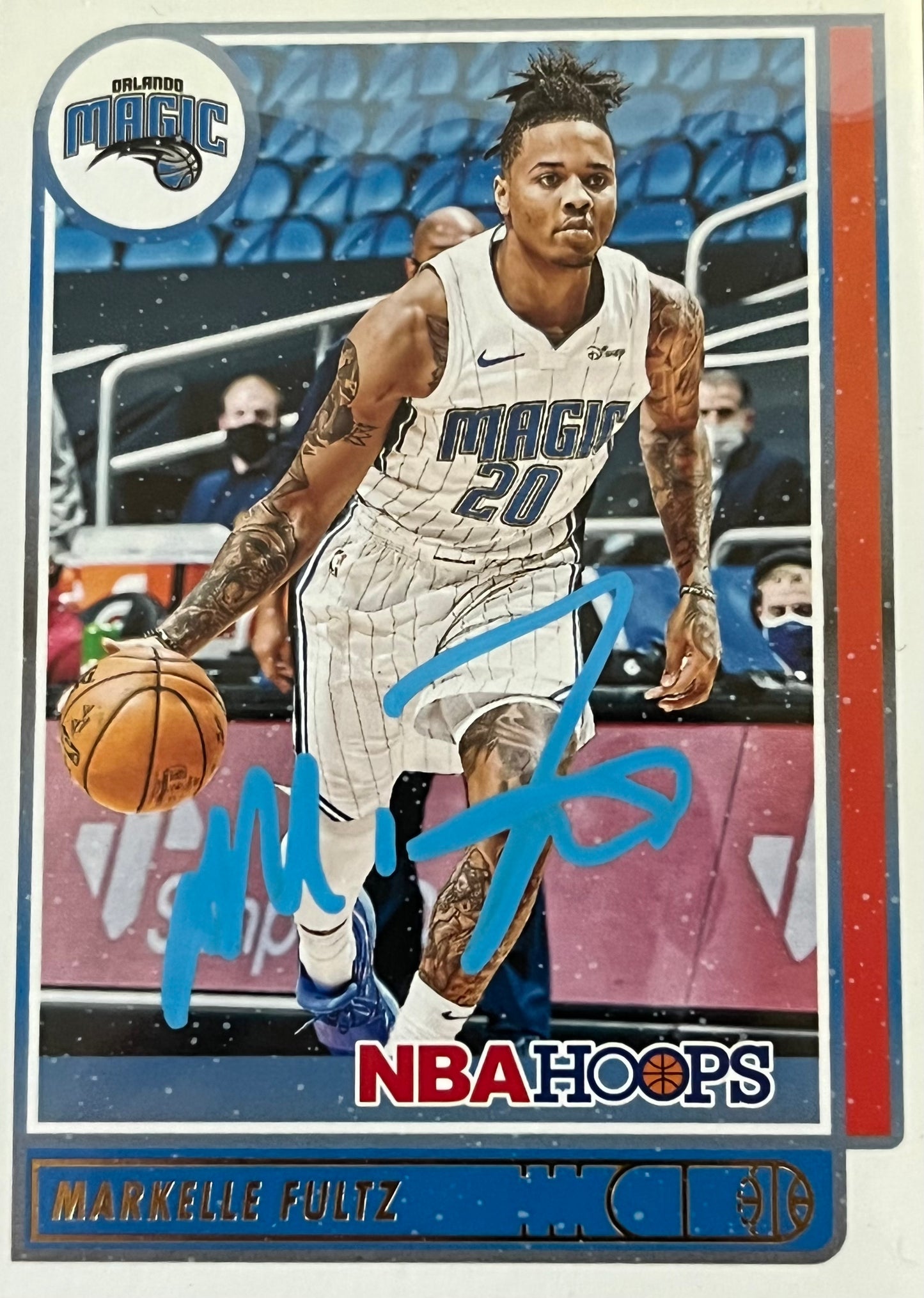 Markelle Fultz Signed 2021-22 Panini NBA Hoops Base Card #32 Orlando Magic - Fan Arch
