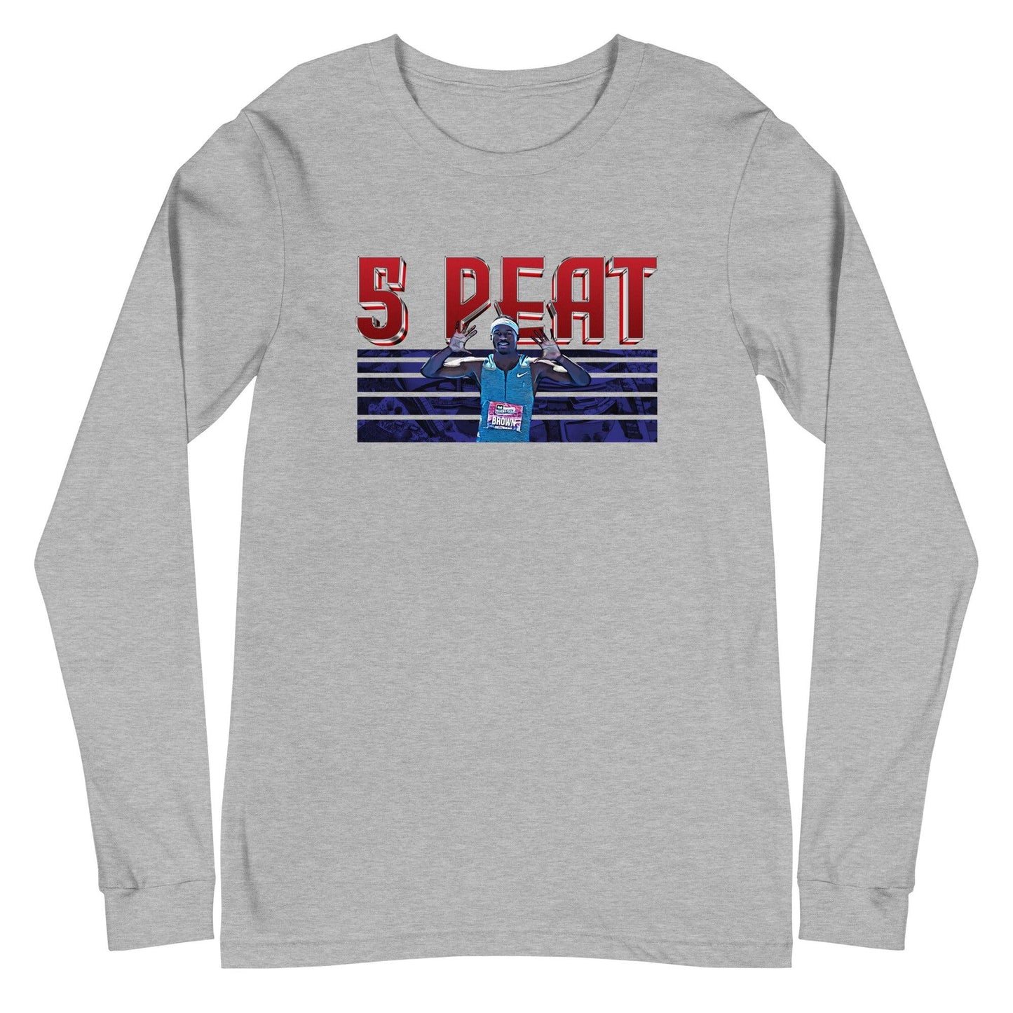 Aaron Kingsley Brown "5-Peat" Long Sleeve Tee - Fan Arch