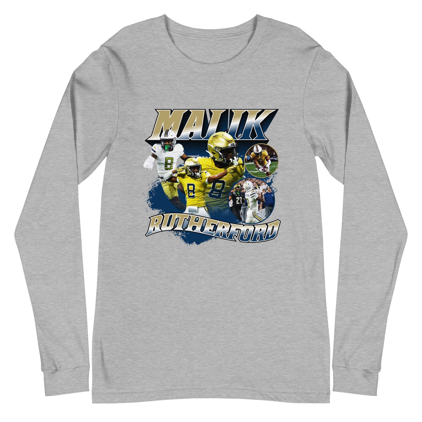 Malik Rutherford "Vintage" Long Sleeve Tee - Fan Arch