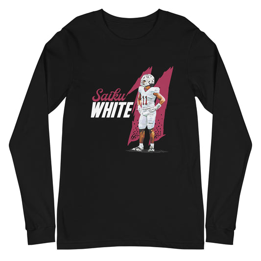 Saiku White "Gameday" Long Sleeve Tee - Fan Arch