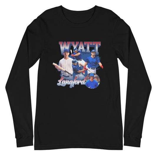 Wyatt Langford "Vintage" Long Sleeve Tee - Fan Arch