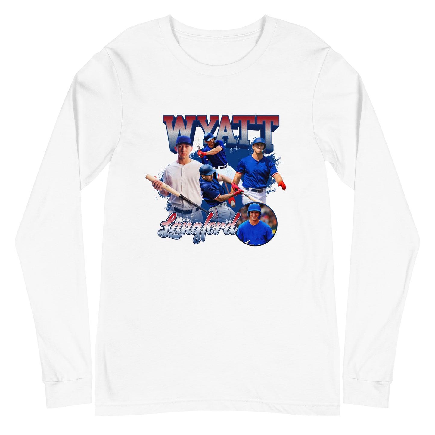 Wyatt Langford "Vintage" Long Sleeve Tee - Fan Arch