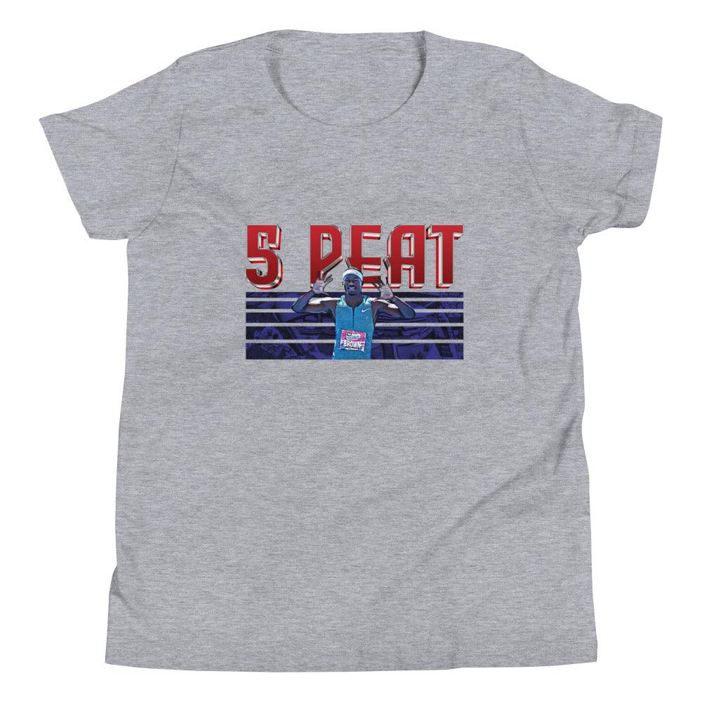 Aaron Kingsley Brown "5-Peat" Youth T-Shirt - Fan Arch