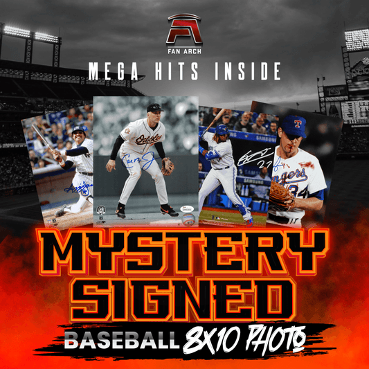 Fan Arch's Mystery Signed Baseball 8x10 is the best gift for any sports fan including Mystery Jersey Signatures of MLB Legends, All Stars and More!
