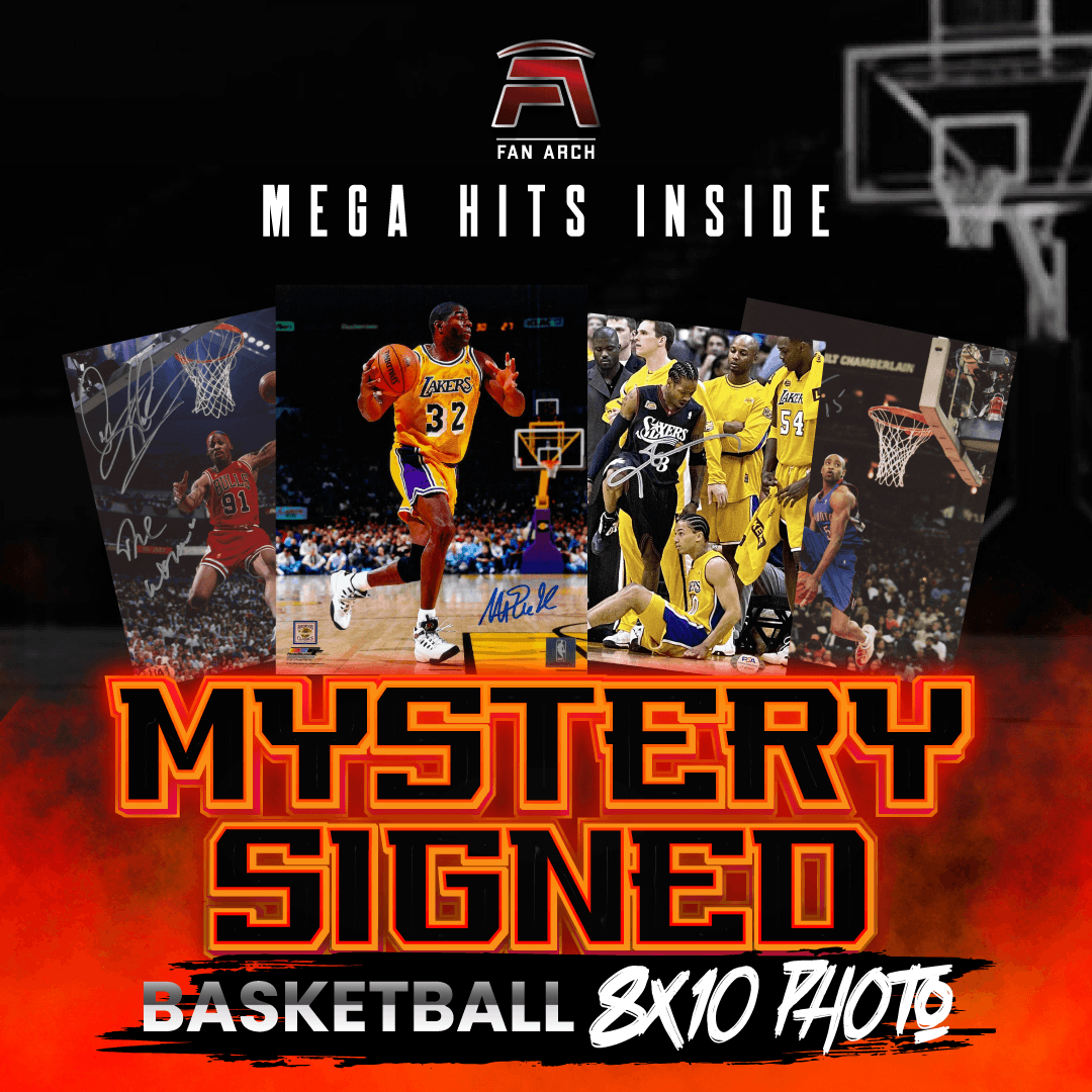 Fan Arch's Mystery Signed Basketball 8x10 is the best gift for any sports fan including Mystery 8x10 Photo Signatures of NBA Legends, NBA All Stars and More!