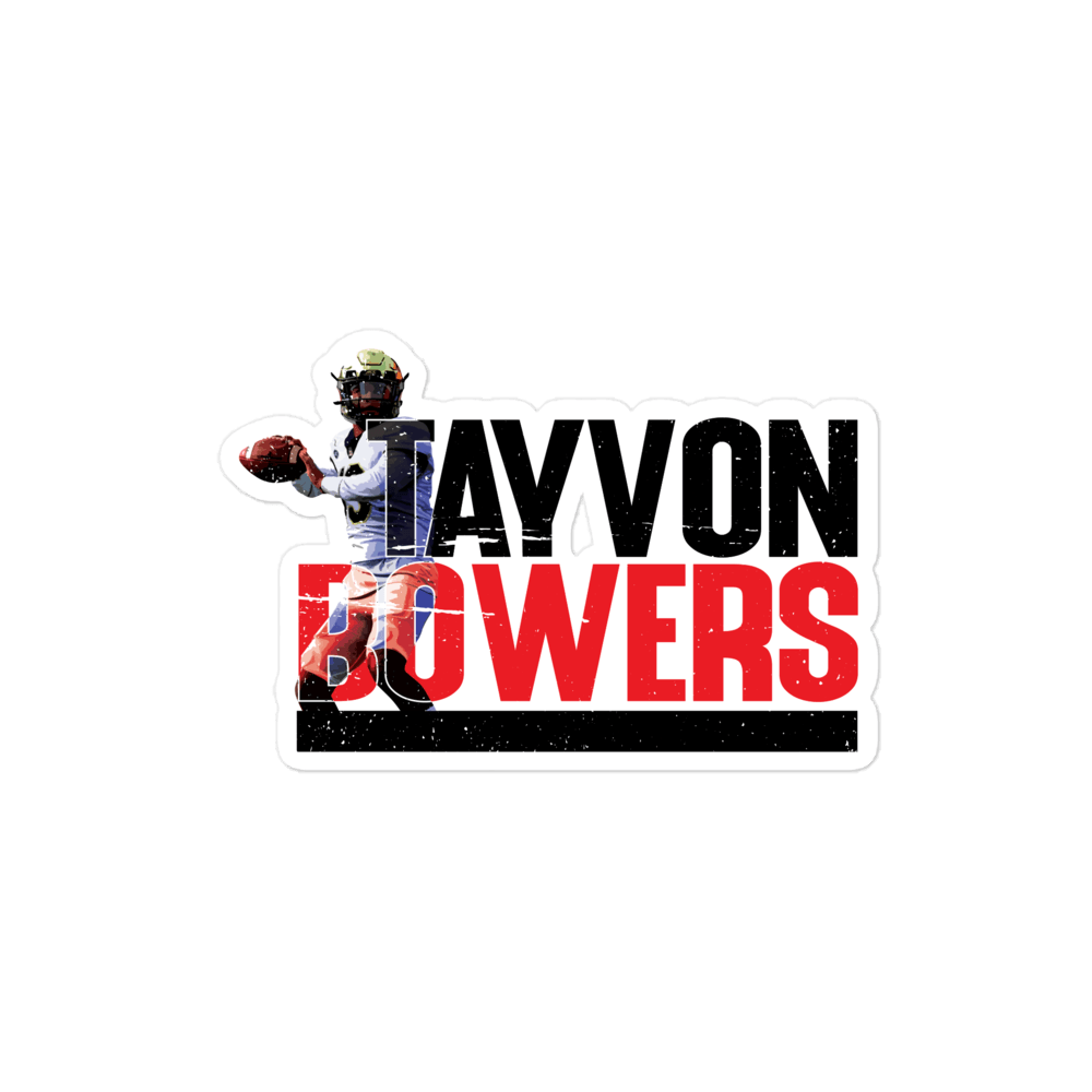 Tayvon Bowers " QB1 " sticker - Fan Arch