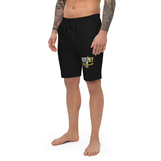 Hershey Black "Essentials" Men's fleece shorts - Fan Arch
