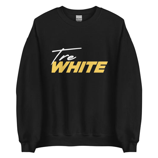 Tre White "Signature" Sweatshirt - Fan Arch
