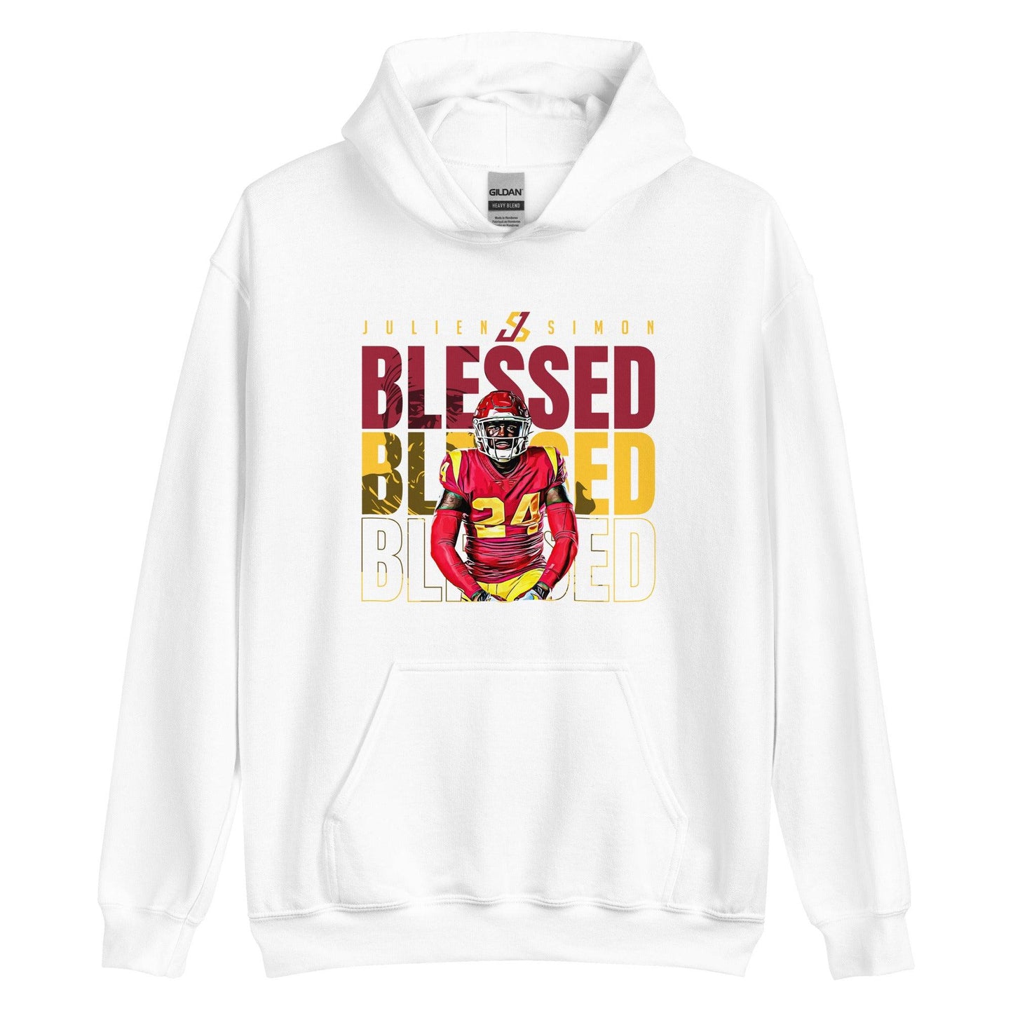 Julien Simon "Blessed" Hoodie - Fan Arch