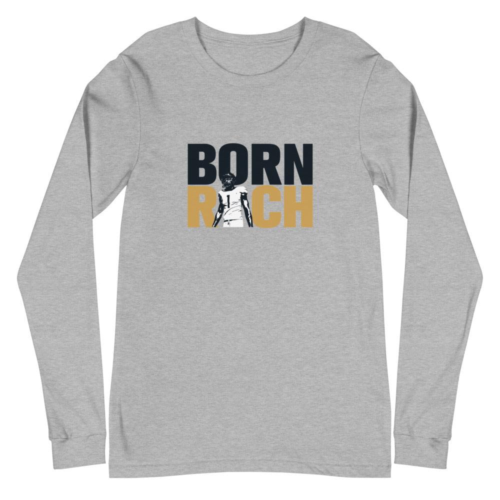 TJ Simmons "Born Rich" Long Sleeve Tee - Fan Arch