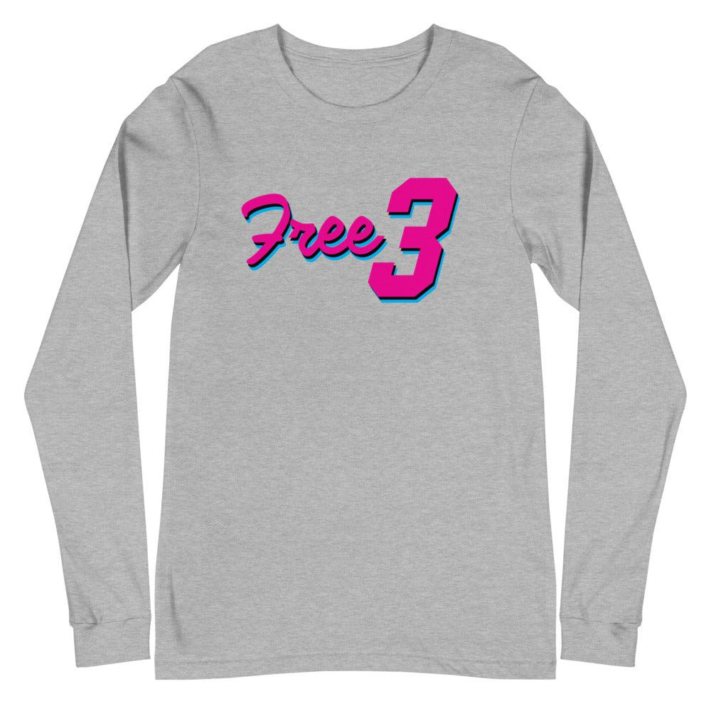 Frank Gore Jr. "Free 3" Long Sleeve Tee - Fan Arch