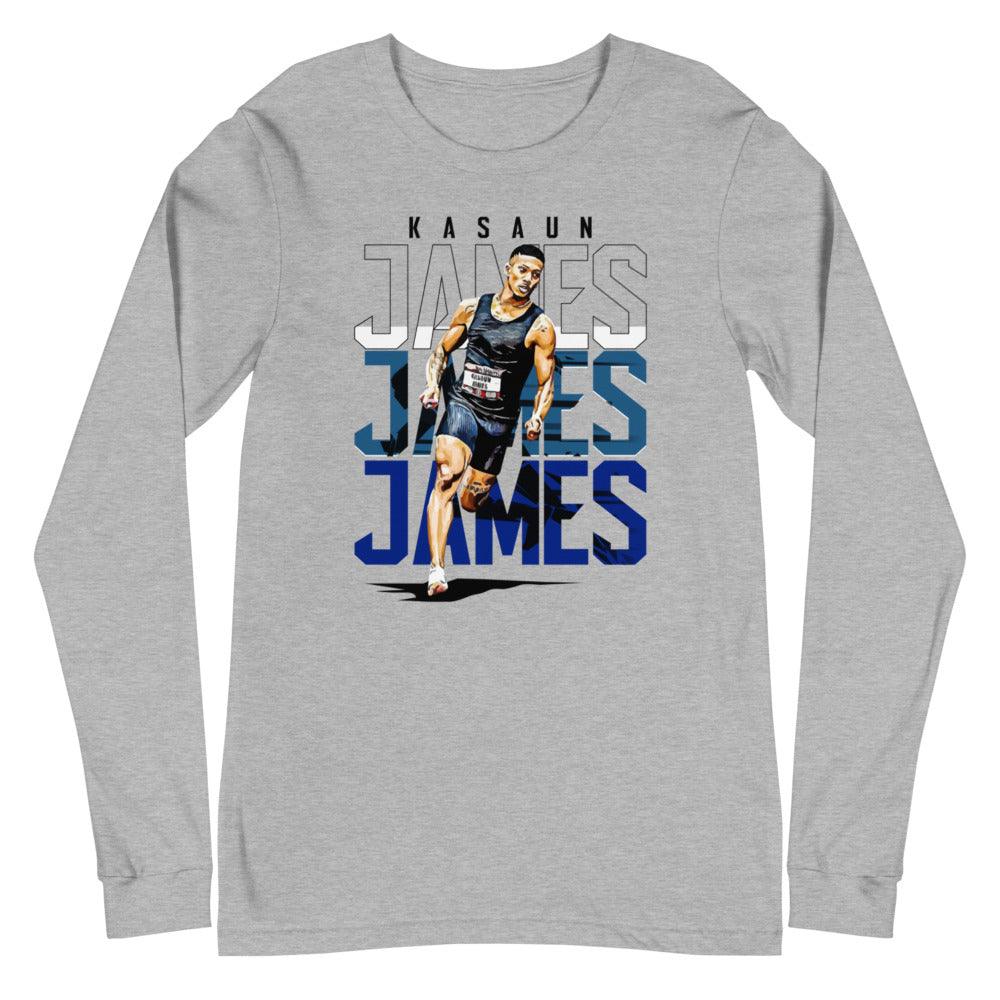 Kasaun James "Race Time" Long Sleeve Tee - Fan Arch