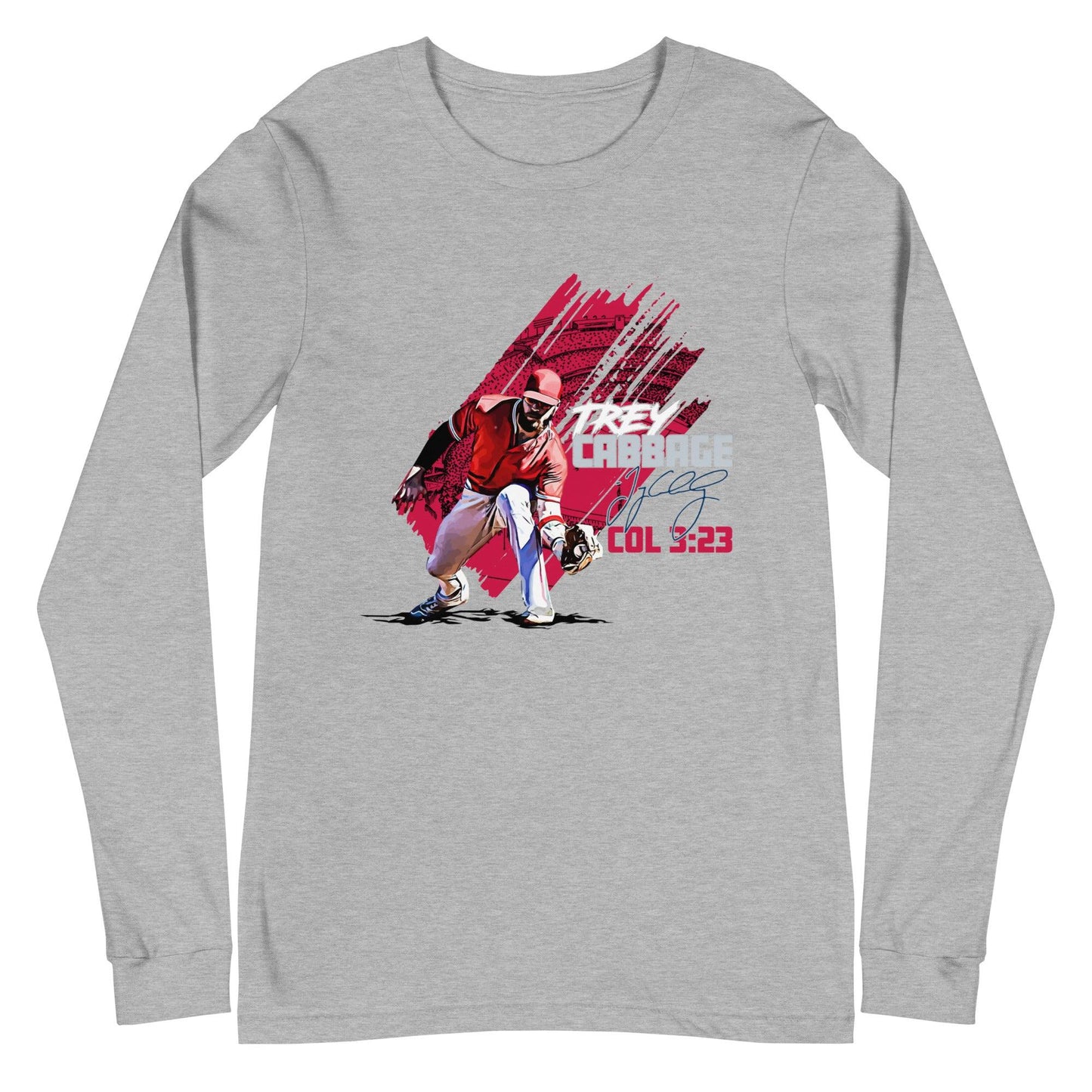 Trey Cabbage “Essential” Long Sleeve Tee - Fan Arch