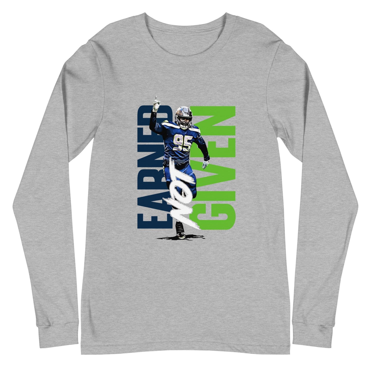 Myles Adams "Earned Not Given" Long Sleeve Tee - Fan Arch