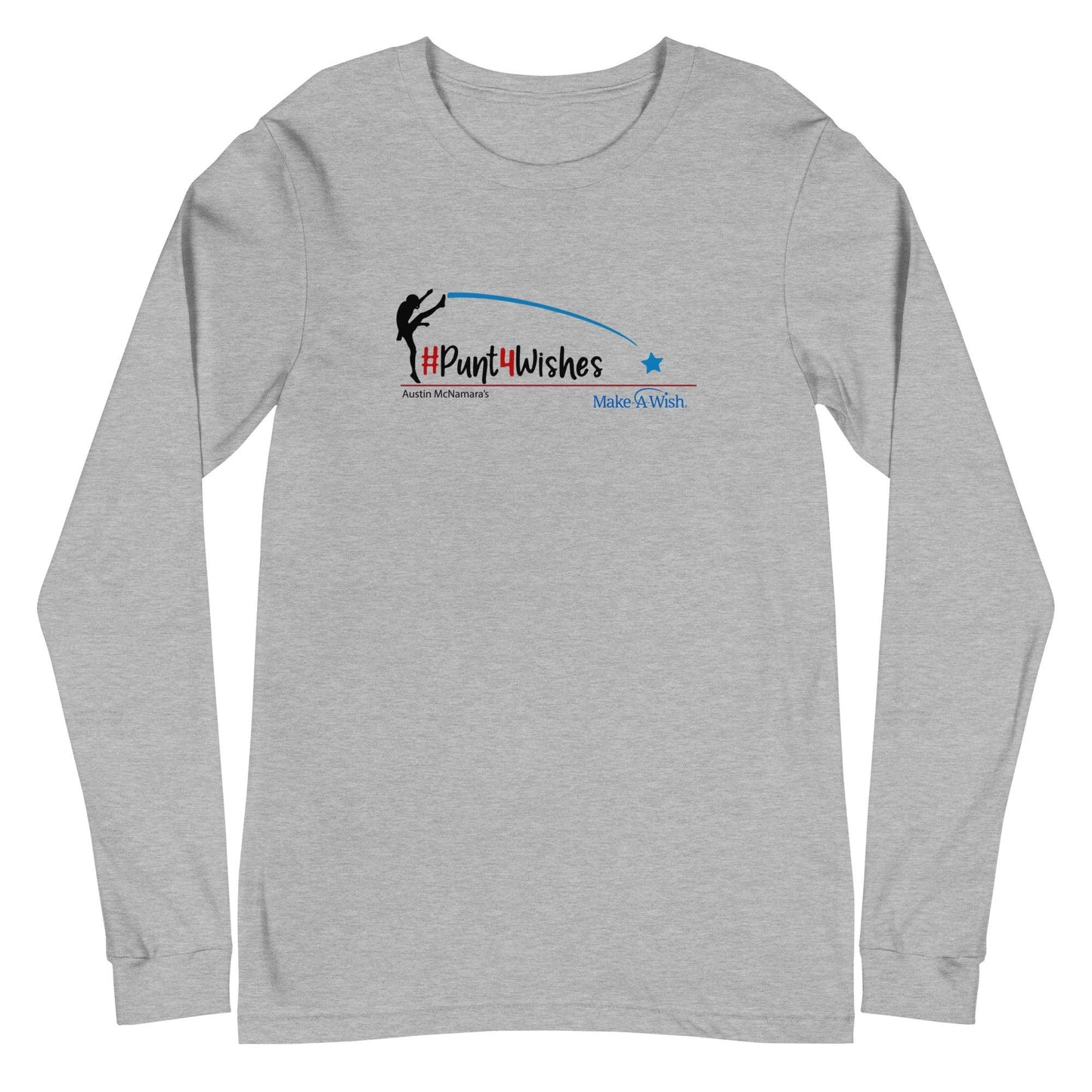 Austin McNamara "#Punt4Wishes" Long Sleeve Tee - Fan Arch