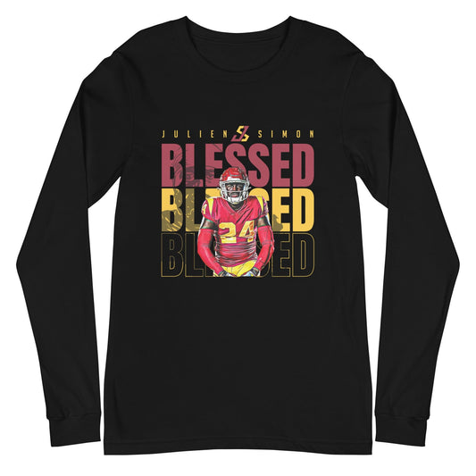 Julien Simon "Blessed" Long Sleeve Tee - Fan Arch