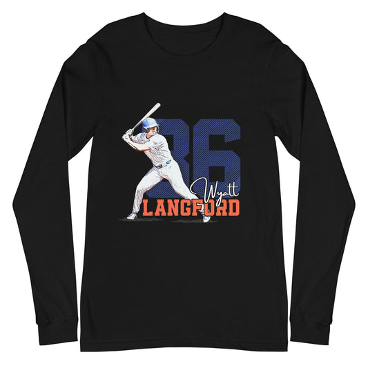 Wyatt Langford “Essential” Long Sleeve Tee - Fan Arch