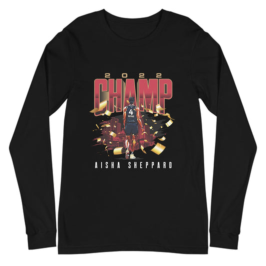 Aisha Sheppard "2022 Champ" Long Sleeve Tee - Fan Arch