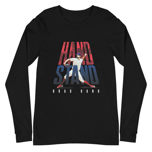 Brad Hand "Hand Stand" Long Sleeve Tee - Fan Arch