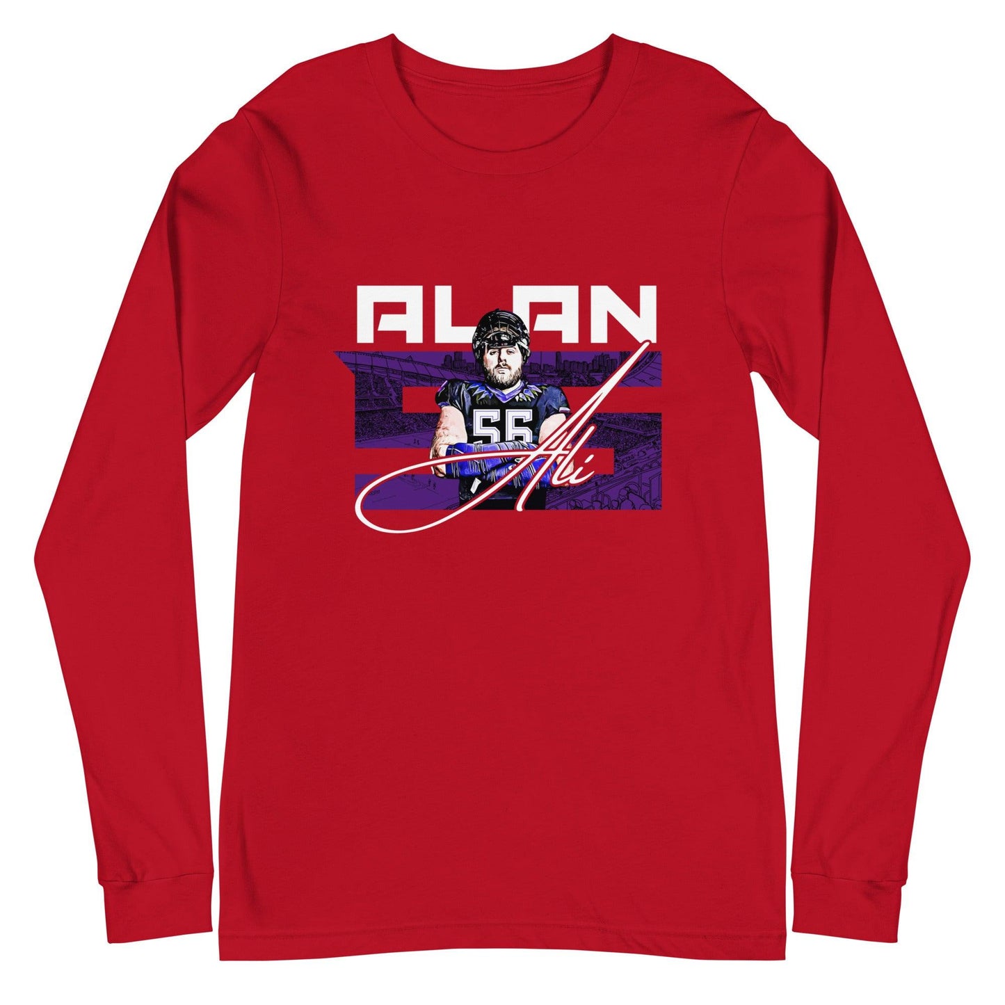 Alan Ali "56" Long Sleeve Tee - Fan Arch