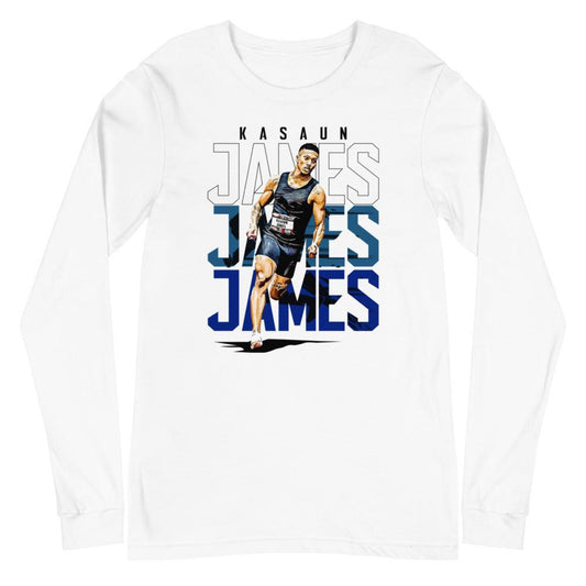 Kasaun James "Race Time" Long Sleeve Tee - Fan Arch