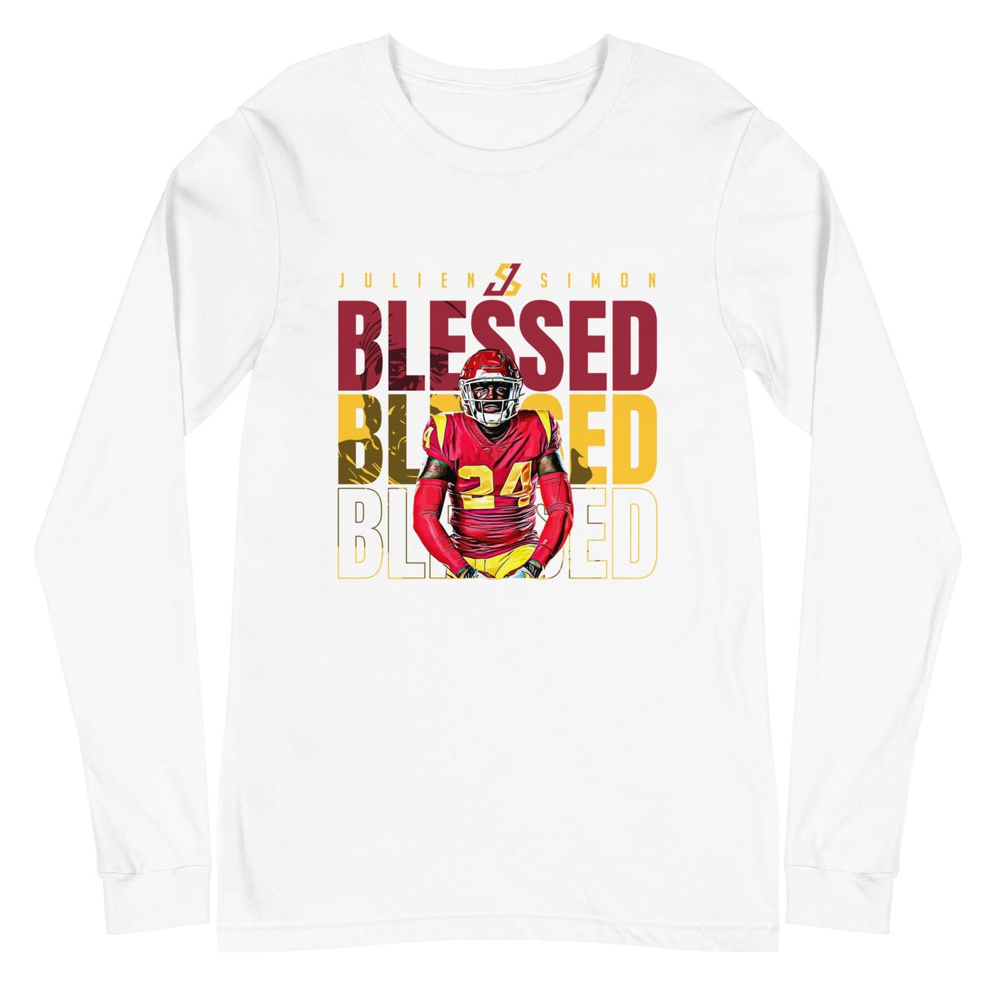 Julien Simon "Blessed" Long Sleeve Tee - Fan Arch