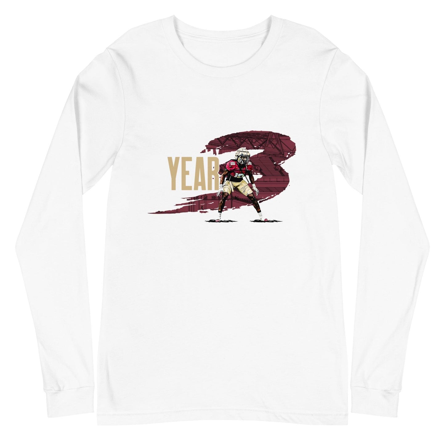 Travis Jay "Year 3" Long Sleeve Tee - Fan Arch