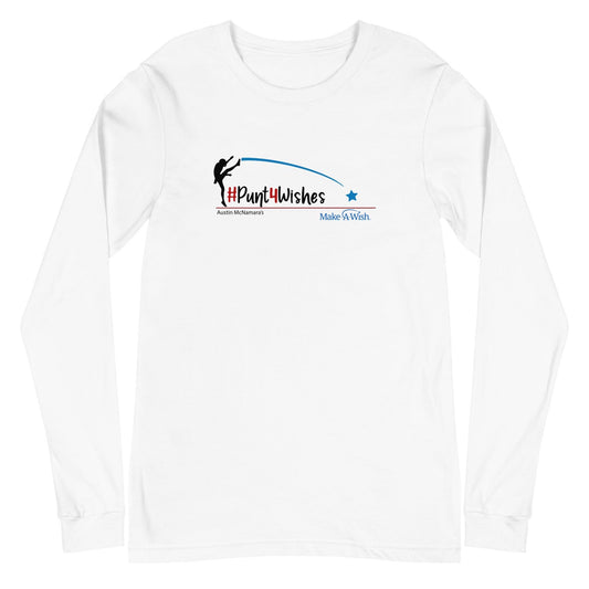 Austin McNamara "#Punt4Wishes" Long Sleeve Tee - Fan Arch