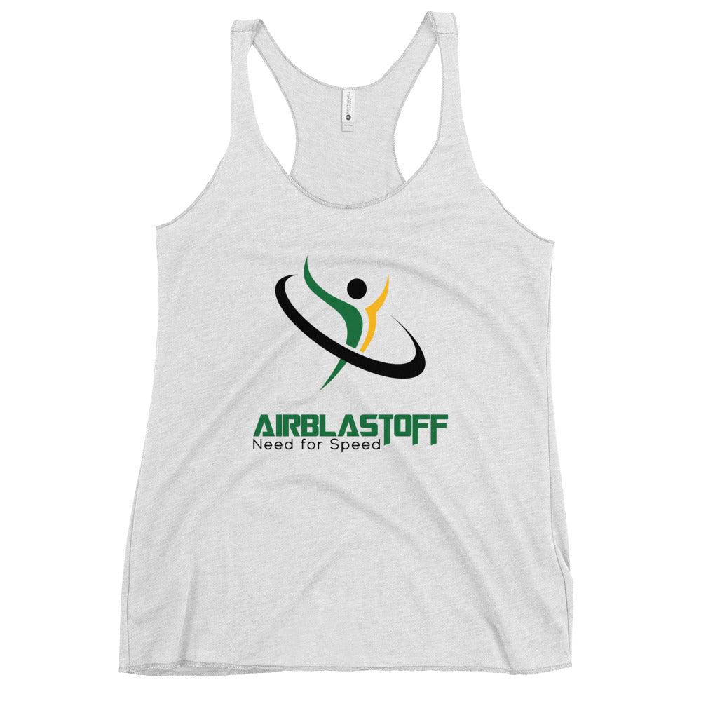 Robert Esmie "Air Blastoff" Women's Racerback Tank - Fan Arch