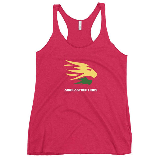 Robert Esmie "Air Blastoff Lions" Women's Racerback Tank - Fan Arch