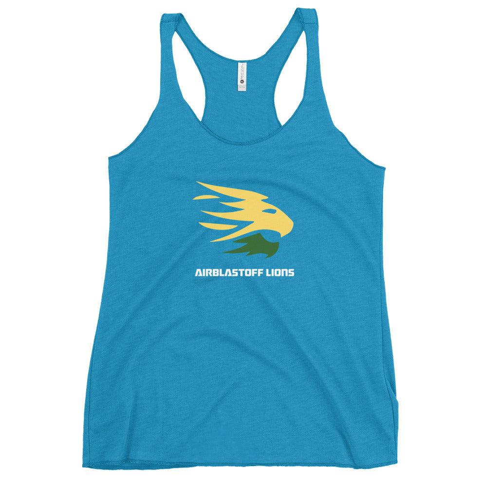 Robert Esmie "Air Blastoff Lions" Women's Racerback Tank - Fan Arch
