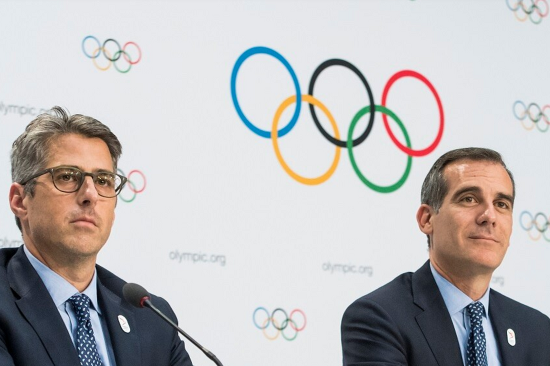 Who is the chairman of the LA 2028 Olympics?