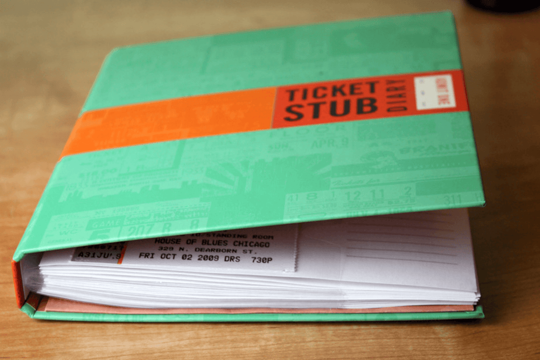 Ticket Stub Diary, Concert And Travel Memory Book, Album