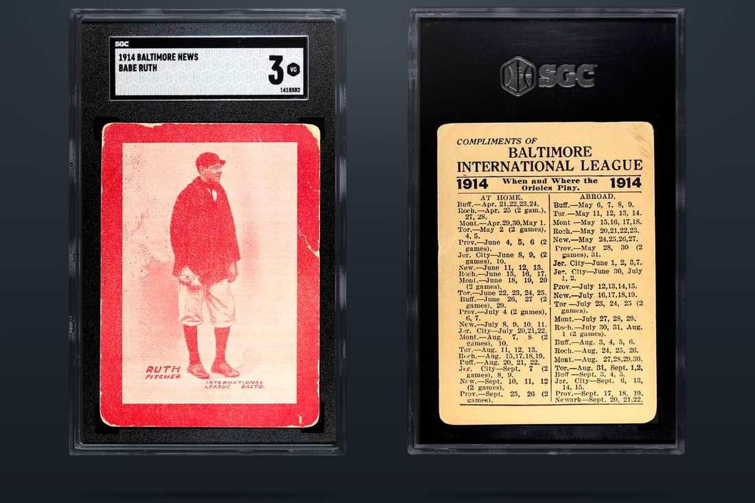 How much is a 1914 Babe Ruth Card worth in 2024?