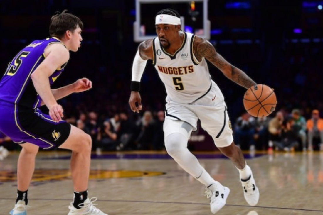 The Story of Kentavious Caldwell-Pope playing in a game wearing an ankle monitor
