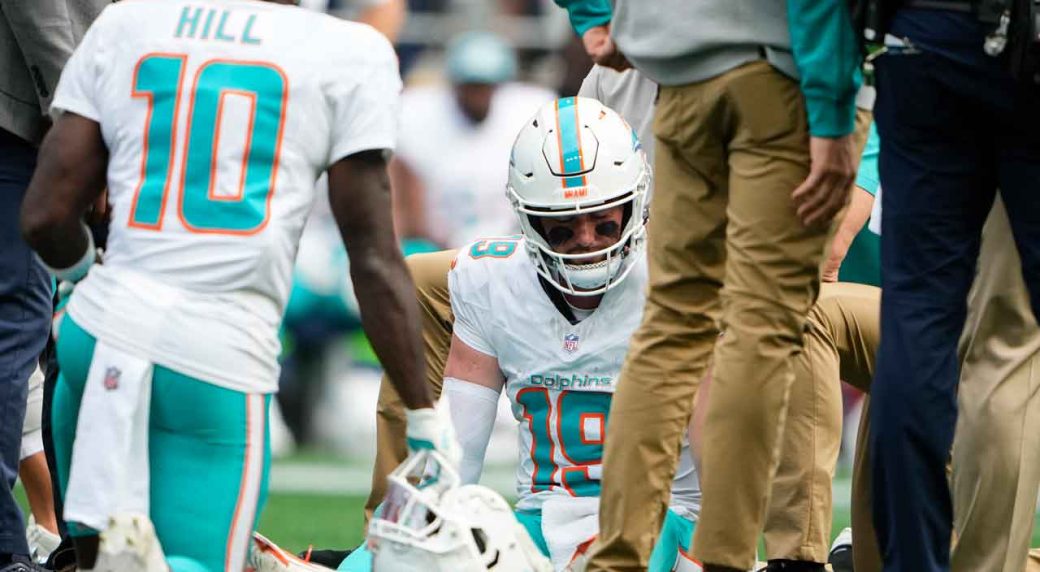 Will the Dolphins lose Skylar Thompson for a significant time due to injury?