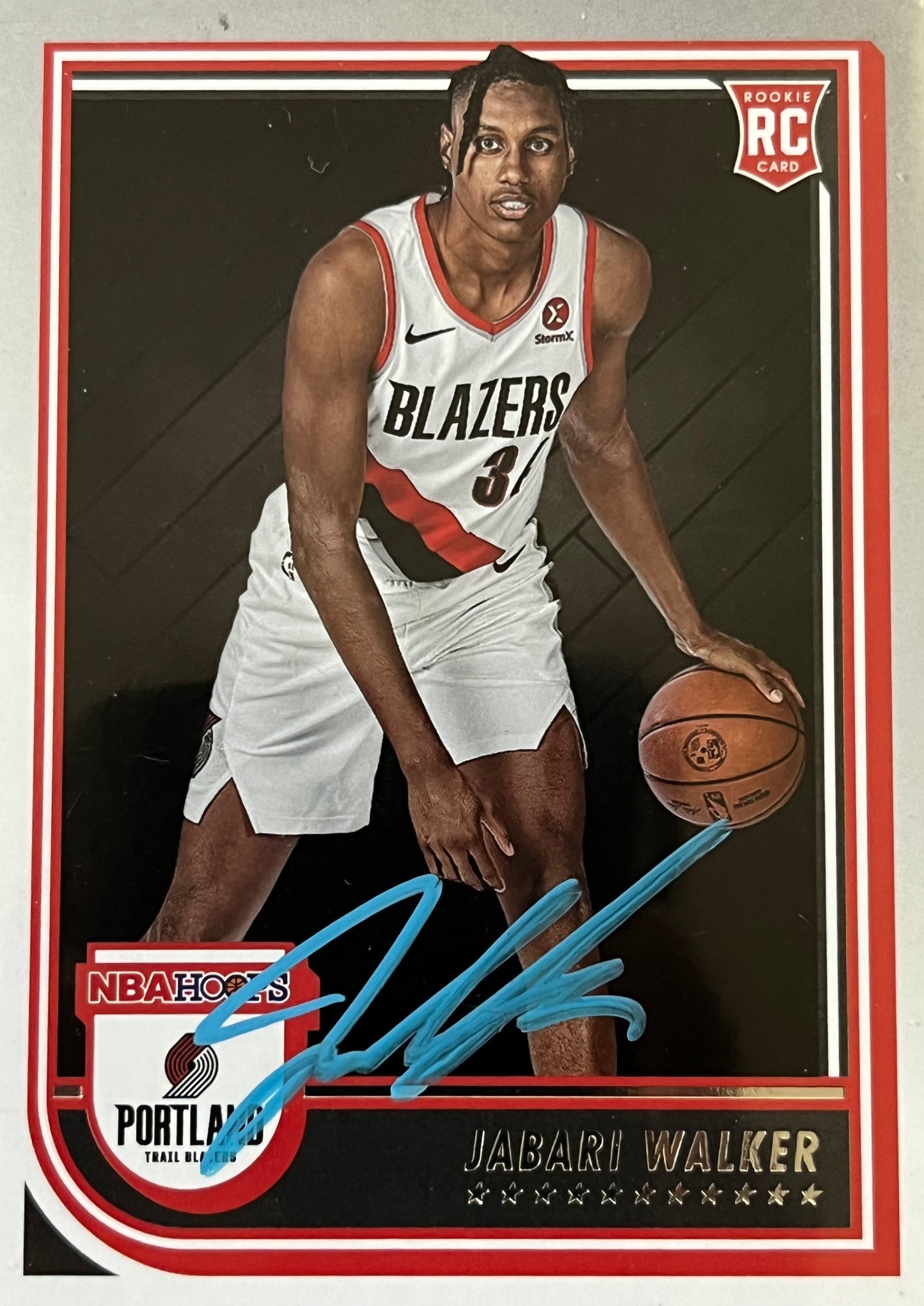 Jabari Walker Signed 2022-23 Panini Hoops RC Rookie Blazers #273 - Fan Arch