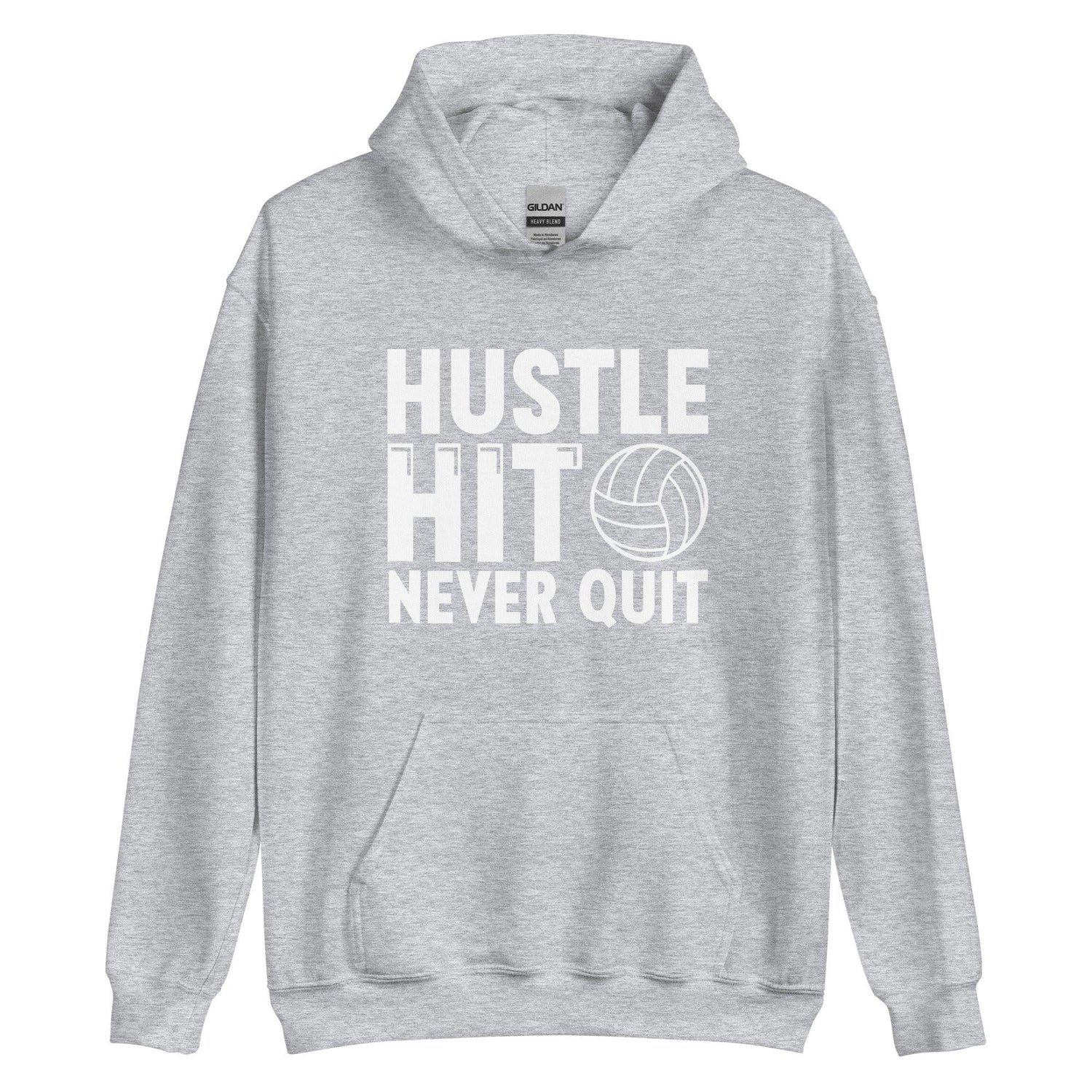 Hustle Hit Never Quit Hoodie - Fan Arch