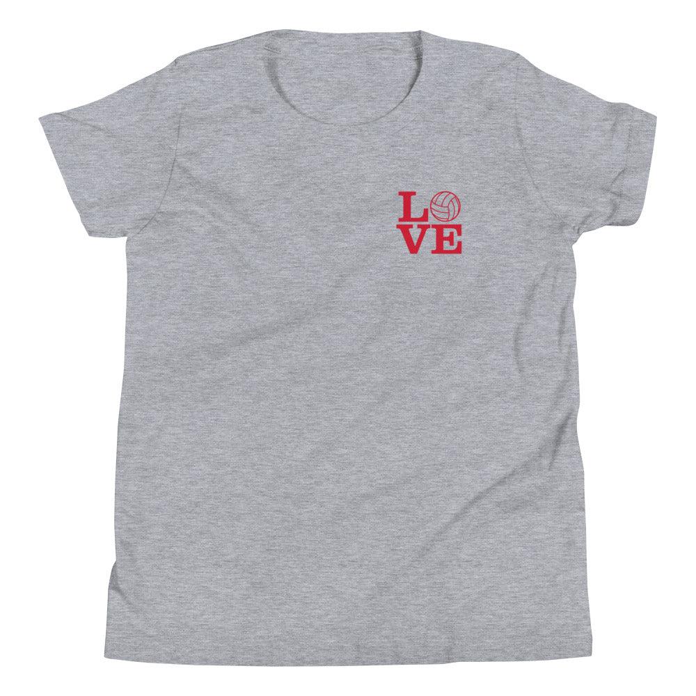 Love Volleyball Youth T-Shirt - Fan Arch