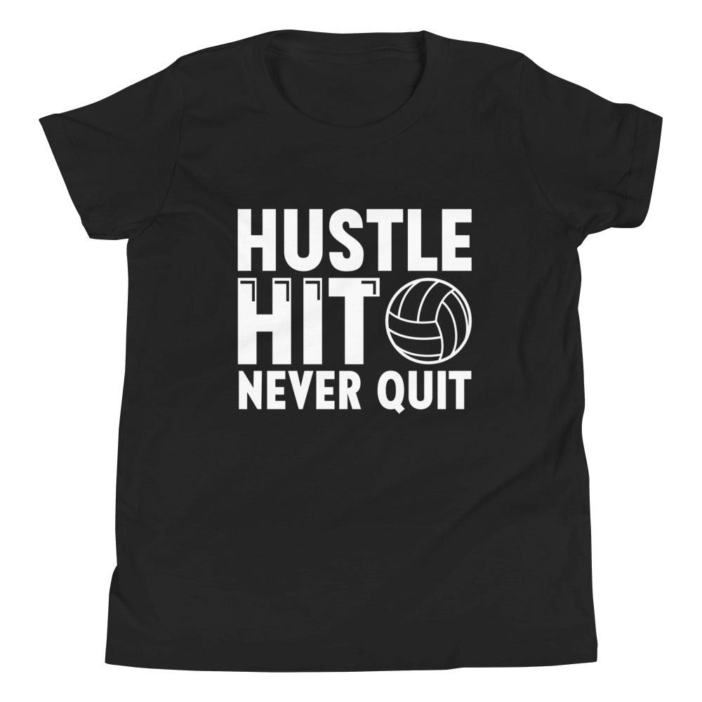 Hustle Hit Never Quit Youth T-Shirt - Fan Arch