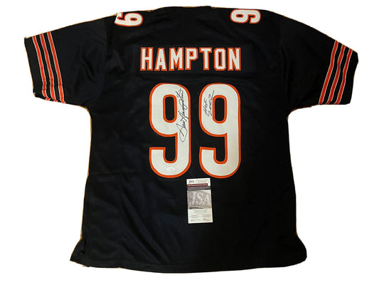 Dan Hampton Autographed Chicago Bears Custom Football Jersey (JSA COA) HOF INSC - Fan Arch