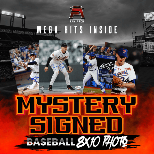 Fan Arch's Mystery Signed Baseball 8x10 is the best gift for any sports fan including Mystery Jersey Signatures of MLB Legends, All Stars and More!