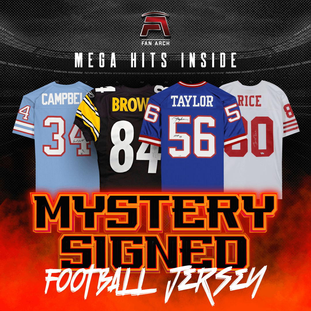 Fan Arch's Mystery Signed Football Jersey is the best gift for any sports fan including Mystery Jersey Signatures of NFL Legends, Pro Bowlers and More! 