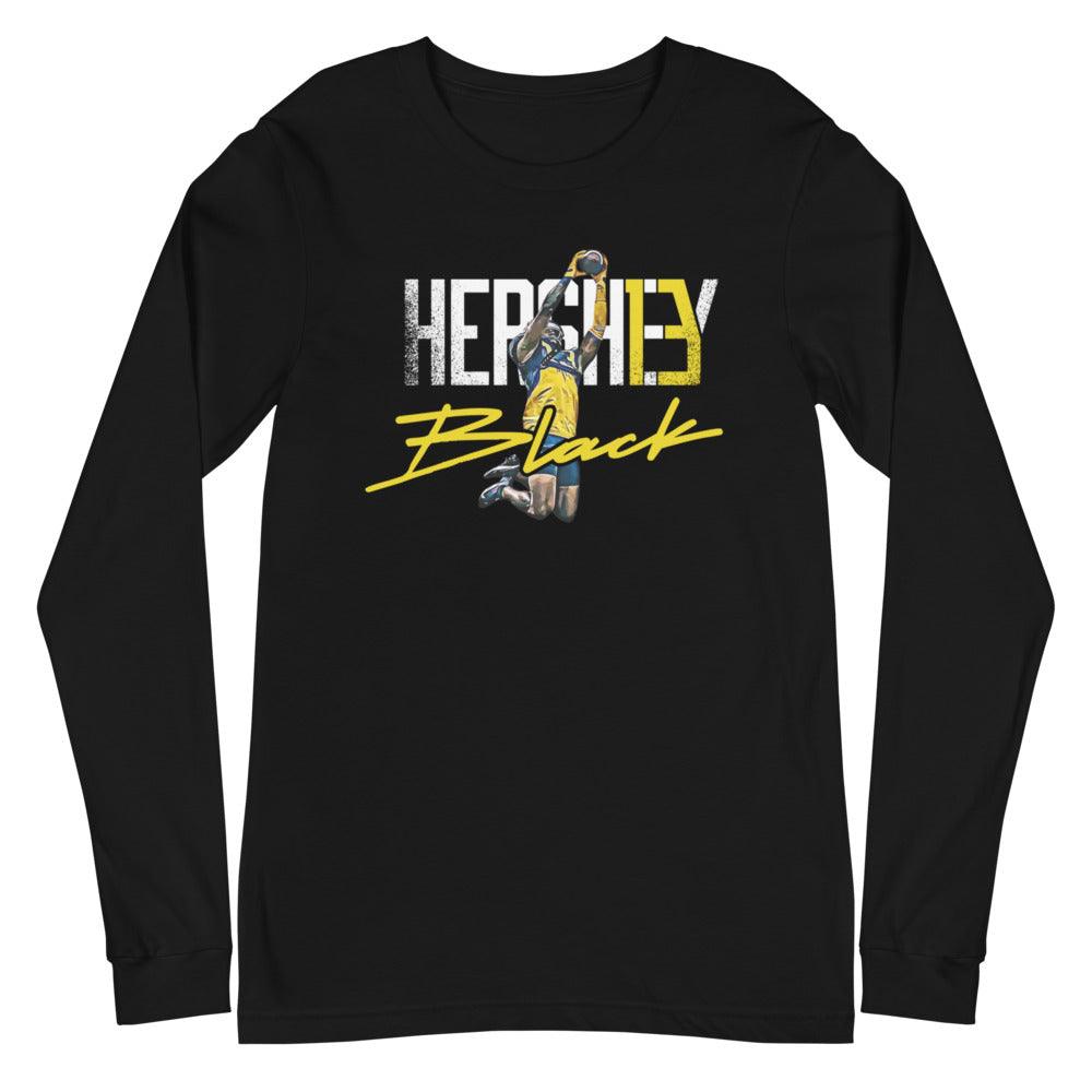 Hershey Black “Essential” Long Sleeve Tee - Fan Arch