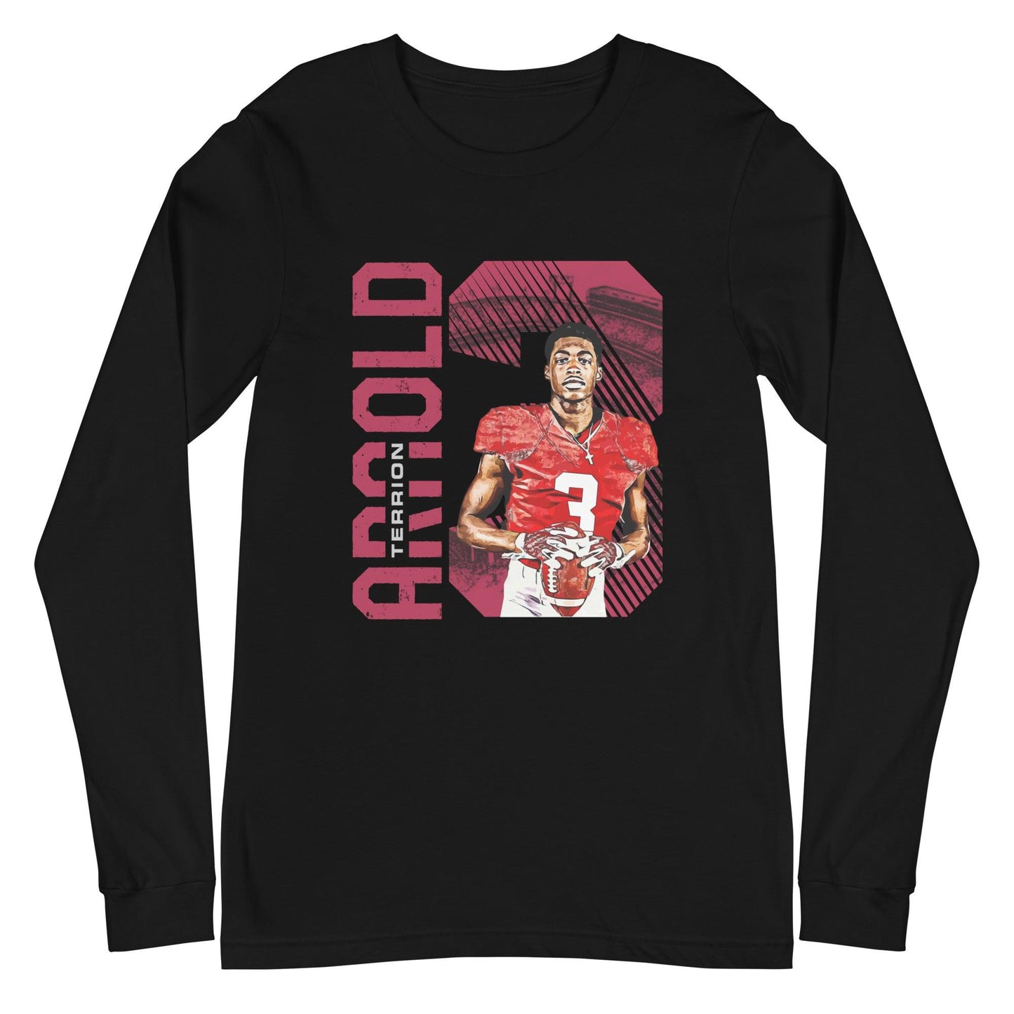 Terrion Arnold "3" Long Sleeve Tee - Fan Arch