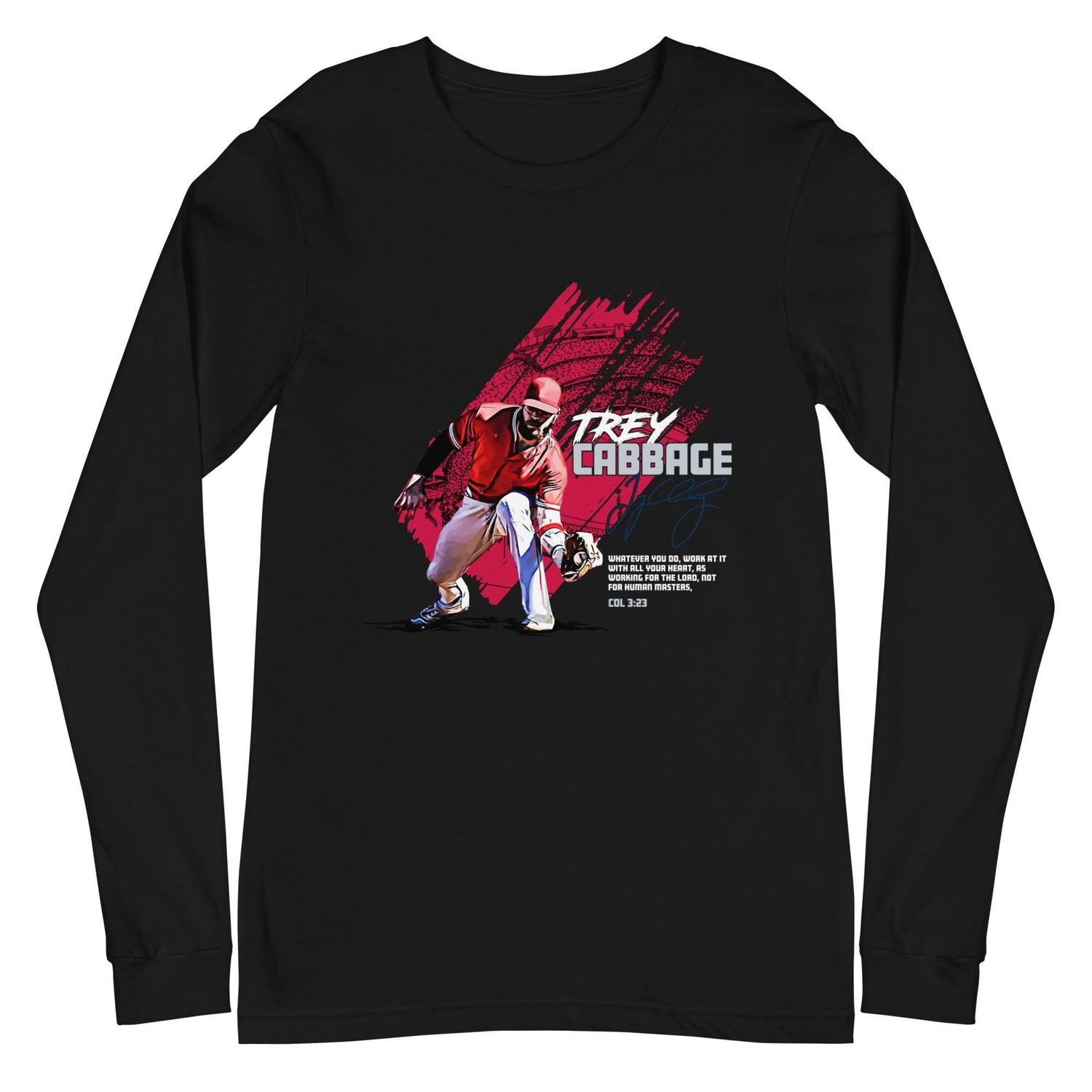 Trey Cabbage “Signature” Long Sleeve Tee - Fan Arch