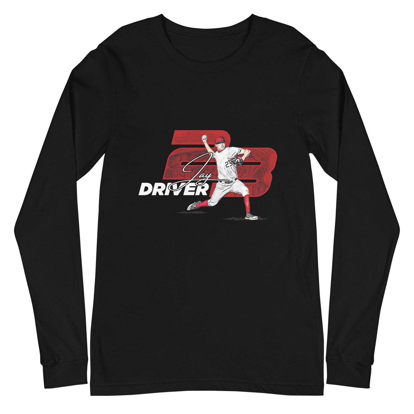 Jay Driver “Essential” Long Sleeve Tee - Fan Arch