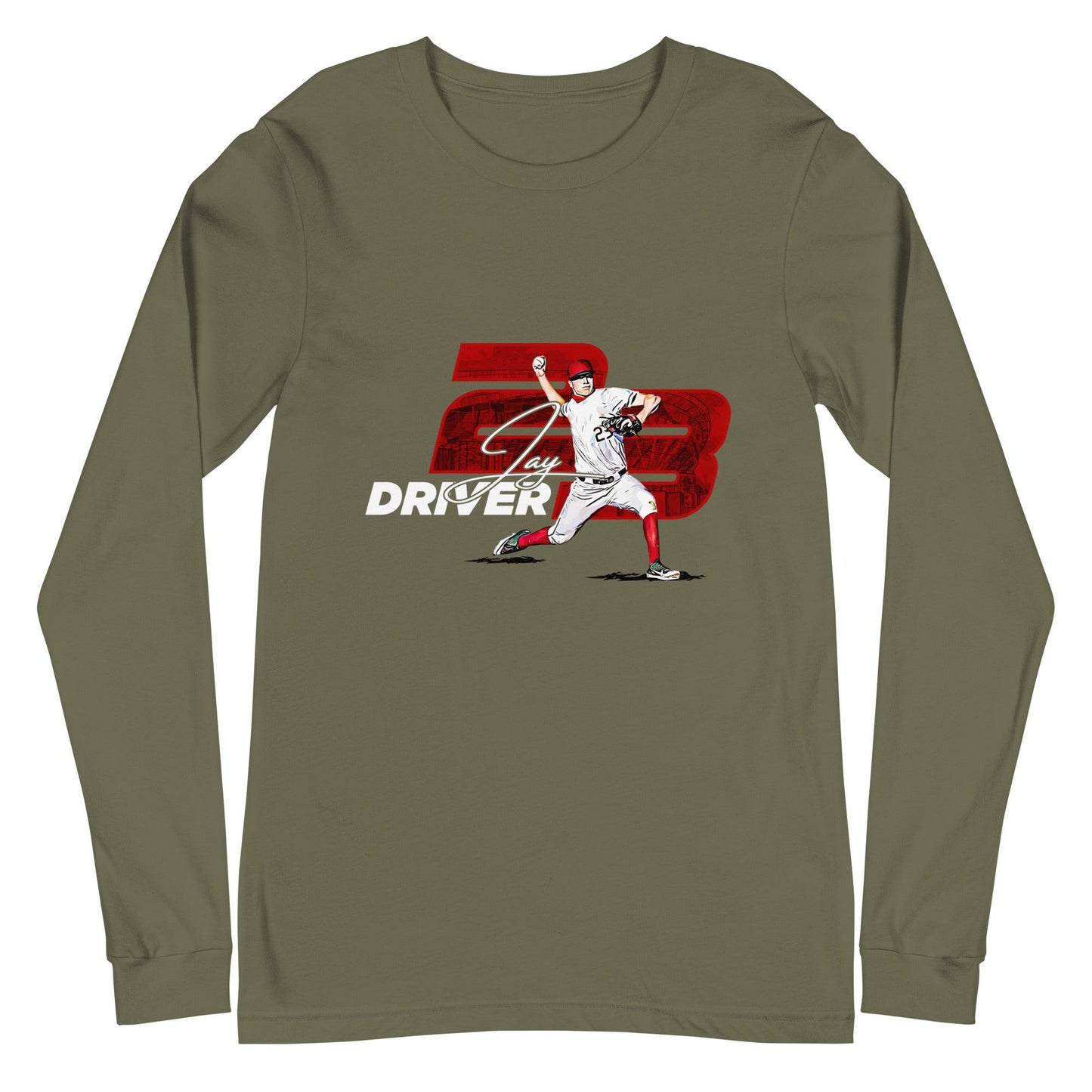 Jay Driver “Essential” Long Sleeve Tee - Fan Arch